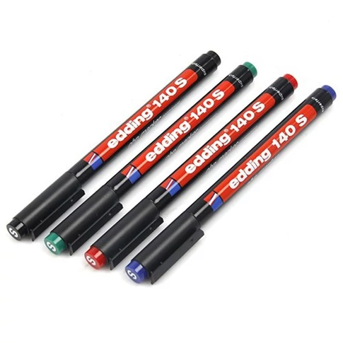 Edding 140S fekete permanent alkoholos marker 0,3 mm vékony heggyel precíz feliratozáshoz és tartós jelöléshez