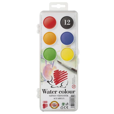 ICO Süni 12 színes vízfesték készlet kreatív alkotáshoz