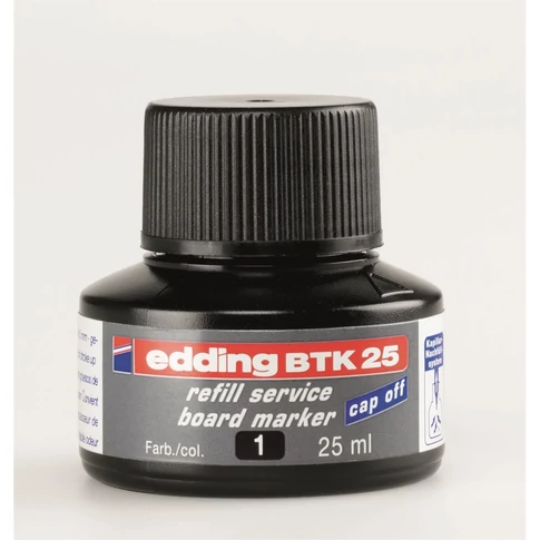 Tinta utántöltő táblamarkerhez 25ml EDDING BTK25 fekete 