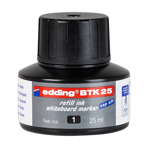 Tinta utántöltő táblamarkerhez 25ml EDDING BTK25 fekete 
