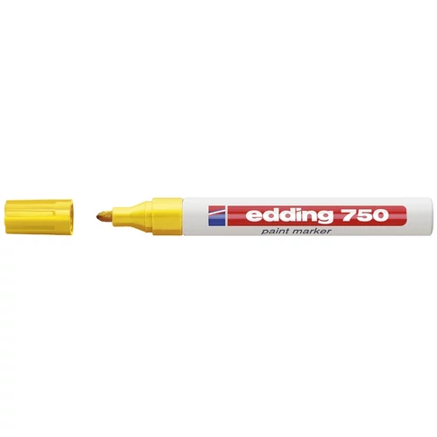 Edding 750 lakkmarker, sárga, 2–4 mm kerek hegy – opak, gyorsan száradó, többfelületes jelölő