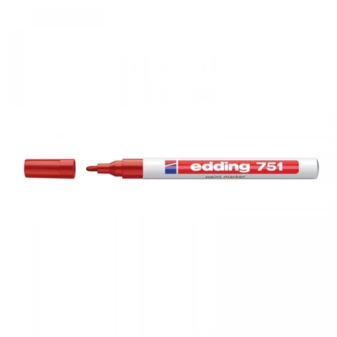 Lakkmarker 1-2mm, kerek Edding 751 piros