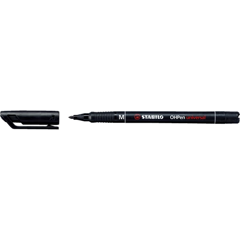 STABILO OHPen Universal Permanent M marker, fekete, 1 mm-es hegy, alkoholos