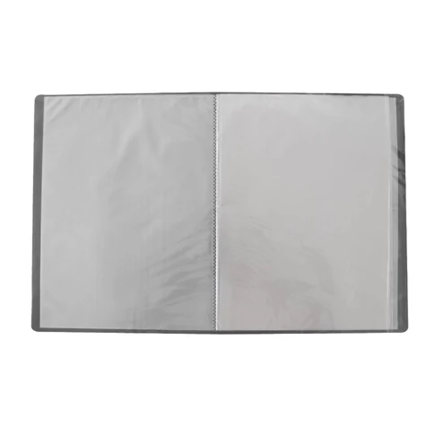 Irodai A4 iratvédő mappa fekete színben, 40 belső tasakos Bluering