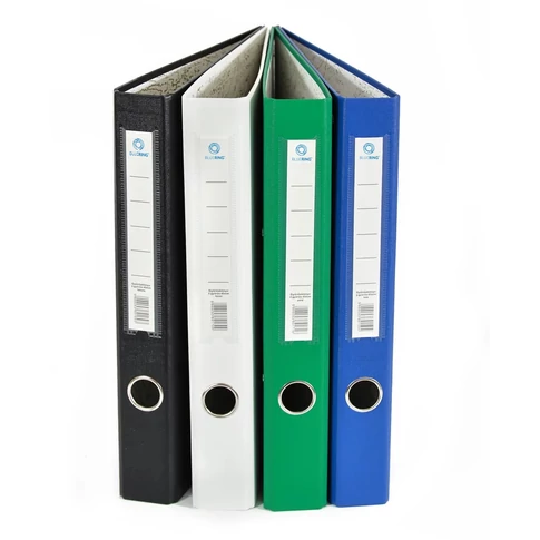 Fekete PP gyűrűskönyv kihúzólyukkal és 2 gyűrűs O-mechanikával, A4 dokumentumokhoz