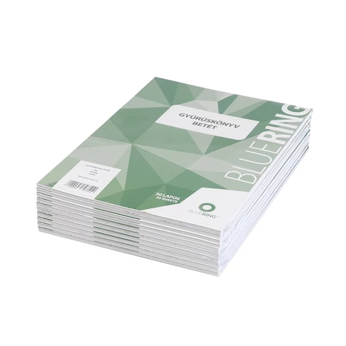 Gyűrűskönyv betét sima lapokkal A4 50 lap Bluering