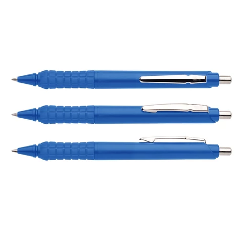 Golyóstoll nyomógombos 0,8mm, műanyag kék test Apollo K, írásszín kék