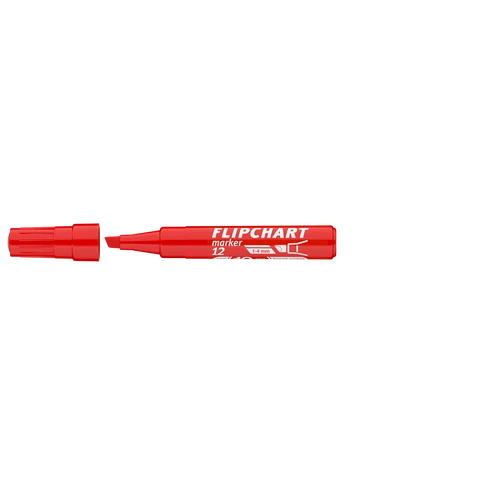 Artip 12 piros flipchart marker vízbázisú vágott hegy 1-4 mm nem üt át