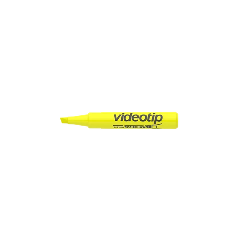 ICO Videotip 1–4 mm sárga highlighter vágott heggyel könyvek, jegyzetek és szerződések szövegkiemelésére