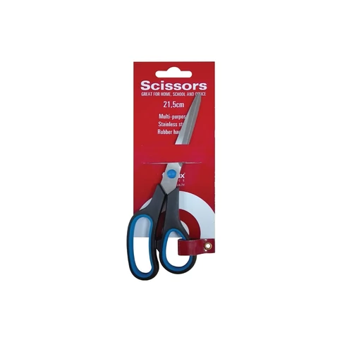 Fornax 9609 irodai olló 21,5 cm – gumifogós markolattal, bliszteres csomagolásban