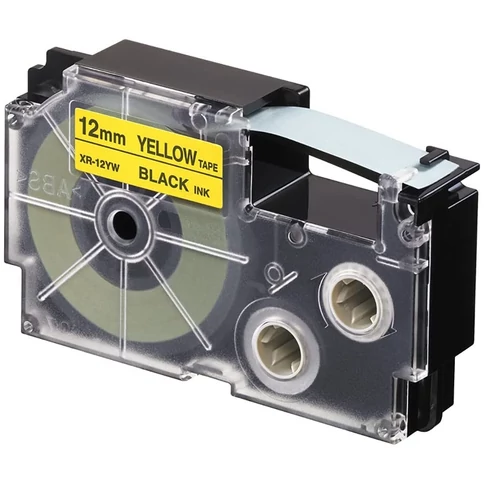 Feliratozógép szalag XR-12YW1 12mmx8m sárga/fekete Casio