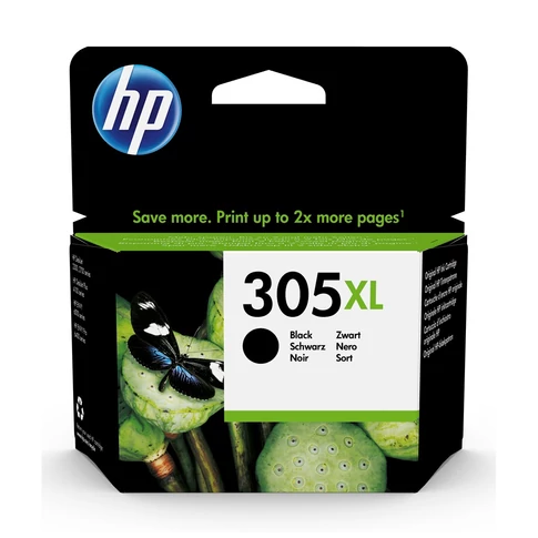 HP 305XL fekete eredeti patron 3YM62AE – éles szöveg, megbízható OEM nyomtatási minőség