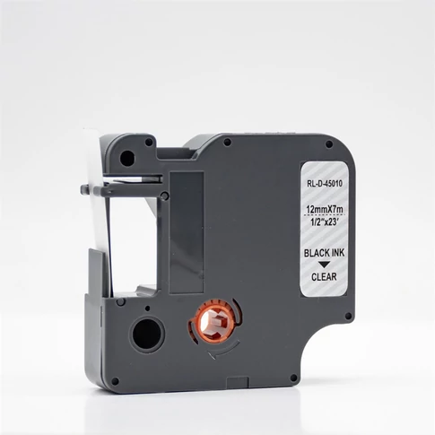 Feliratozógép szalag kompatibilis Dymo D1 S0720500/45010 12mmx7m ECO fekete/víztiszta