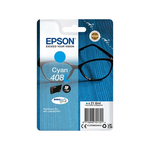 Epson 408XL/T09K2 tintapatron cyan ORIGINAL
