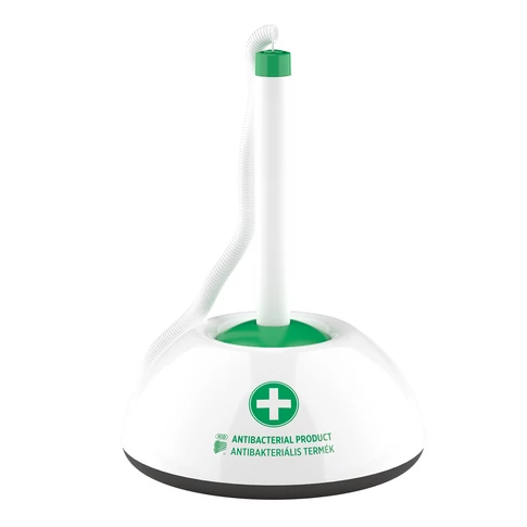 Ügyféltoll antibakteriális Ico Lux fehér/zöld test, írásszín kék