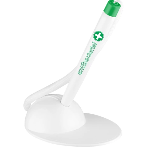 Ügyféltoll antibakteriális T-PEN Ico fehér/zöld test, írásszín kék