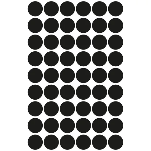 Etikett címke, jelölésre o12 mm, 54 címke/ív, 5 ív/doboz, Avery fekete