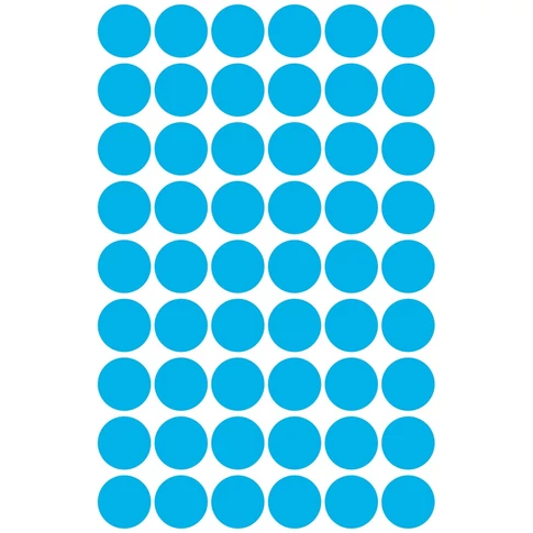 Etikett címke, o12mm, jelölésre, 54 címke/ív, 5 ív/doboz, Avery kék