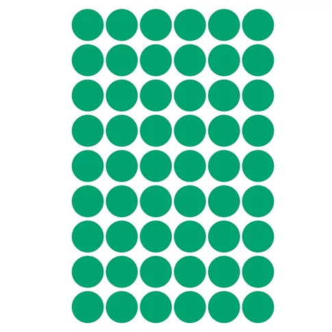 Etikett címke, o12mm, jelölésre, 54 címke/ív, 5 ív/doboz, Avery zöld