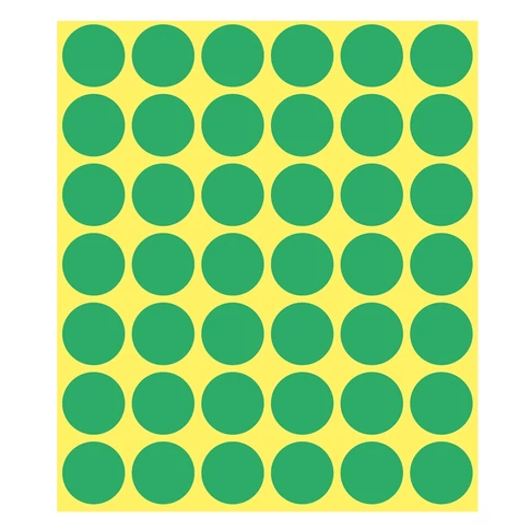 Etikett címke, o18mm, jelölésre, 24 címke/ív, 44 ív/doboz, Avery zöld