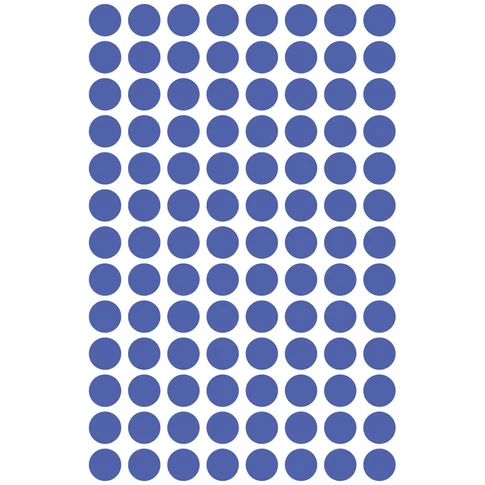 Etikett címke, visszaszedhető jelölésre o8 mm, 104 címke/ív, 4 ív/doboz, Avery indigó kék