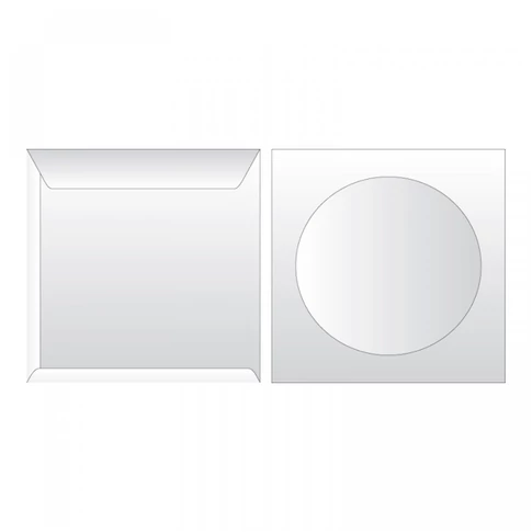 Boríték TCD öntapadó CD/DVD papírtok 125x125mm 1000 db/doboz Bluering® fehér