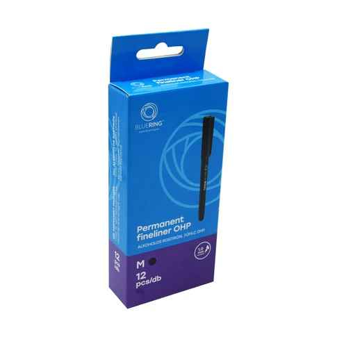 Bluering OHP alkoholos tűfilc, 1 mm, fekete