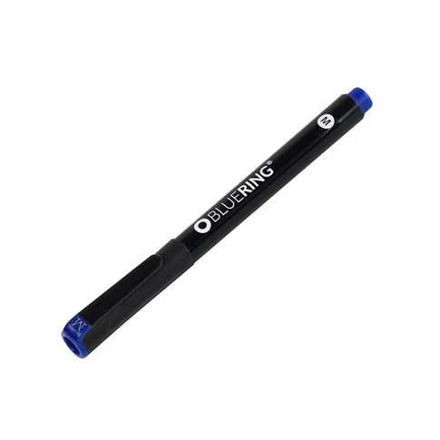 Bluering alkoholos OHP tűfilc 1 mm-es heggyel, kék színű marker fóliákhoz és technikai jelöléshez