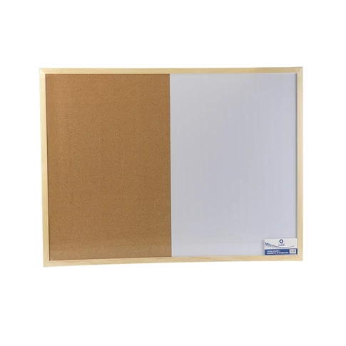 Bluering® kombinált parafa + fehér tábla 60×80 cm – fali üzenőtábla jegyzeteléshez és kitűzéshez, otthonra és irodába