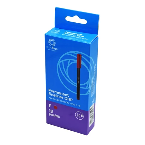 Bluering Rostirón tűfilc alkoholos 0,5 mm piros – precíz, sokfelületen alkalmazható alkoholos jelölőfilc piros színben