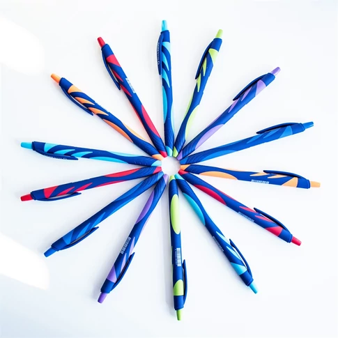 Bluering F20 golyóstoll kék tintával, gumírozott markolattal – ideális irodai, iskolai és mindennapi íráshoz