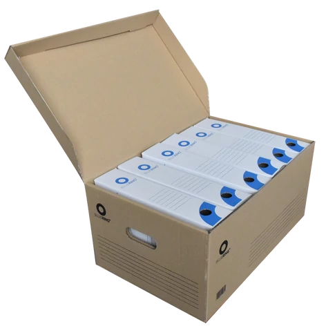 Barna Bluering archiváló doboz felfelé nyíló tetővel dokumentumok rendszerezéséhez