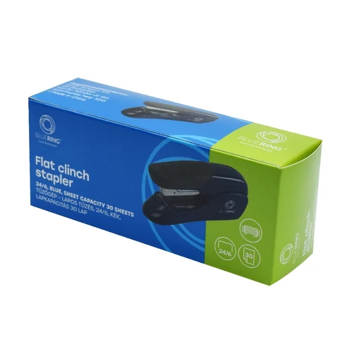 Flat Clinch tűzőgép Bluering® – BRC30 kék, 30 lap, 24/6 tűzőkapocs, profi irodai használat