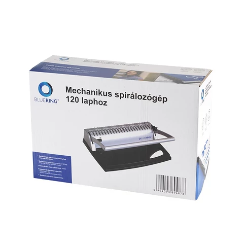 Bluering® COMBINDER 120 spirálozógép – 120 lap spirálkötéshez, 8 lapos lyukasztási kapacitással, kompakt irodai használatra