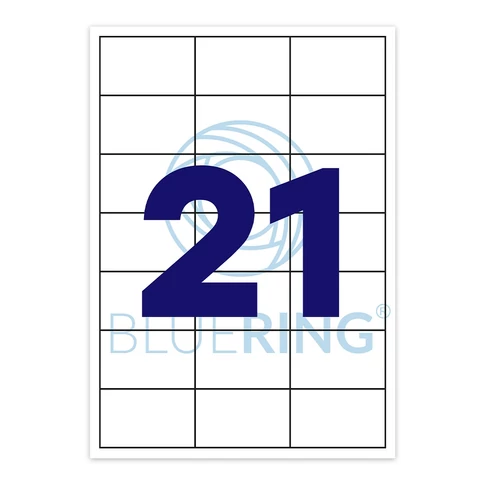 Címkenyomtató etikett 63,5×38,1 mm – Bluering – termékcímkézéshez, polccímkéhez, rendszerezéshez