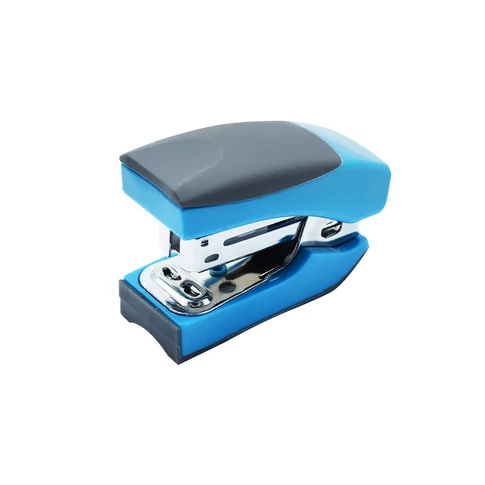 Világoskék Bluering® M322 tűzőgép – fémszerkezet műanyag burkolattal, ergonomikus gumiborítású nyomófelület, kapocskiszedő