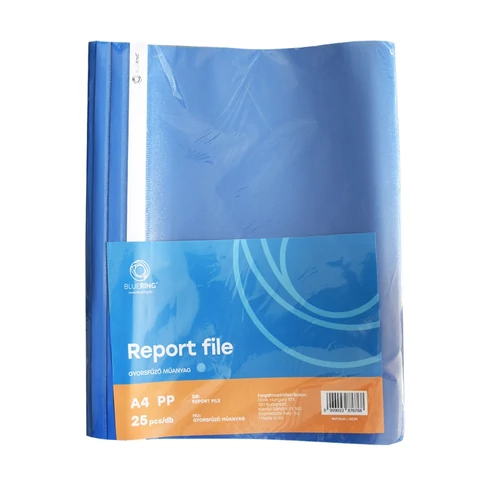Bluering PP gyorsfűző A4, kék borítóval, műanyag