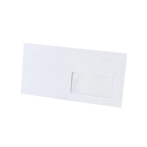 Jobb ablakos DL boríték 110×220 – Bluering® szilikonos, bélésnyomott, fehér, számlák és levelek küldéséhez