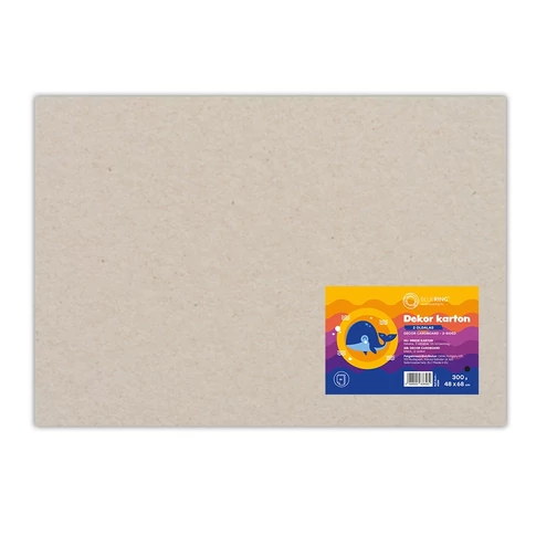 Dekor karton 2 oldalas 48x68cm, 300g. 25ív/csomag, Bluering® fekete 
