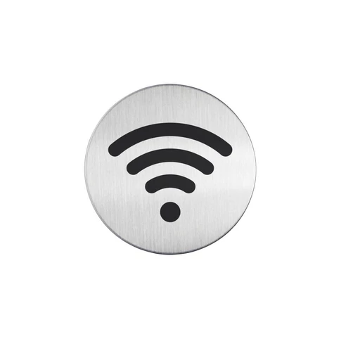 Piktogram információs tábla átmérő 83mm ezüst 