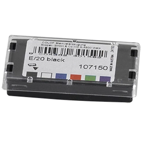 Bélyegző újrafestékezéshez cserepárna – Colop E/20 fekete, mindennapi irodai használatra