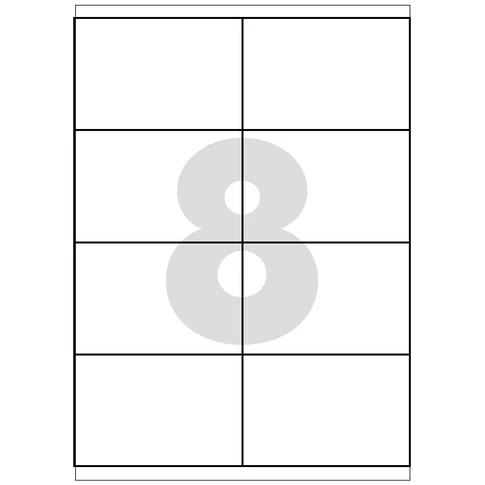 Etikett címke, 97x67,7mm, 100 lap, 8 címke/lap 