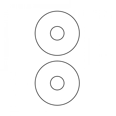 Etikett címke, CD-hez 117mm100 lap, 2 címke/lap