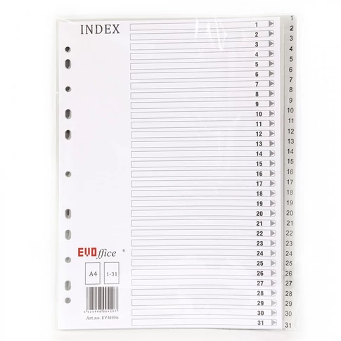 Regiszter karton Evo 1-31