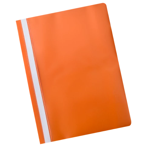 A4 méretű Fornax műanyag gyorsfűző narancs színben – dokumentumok kényelmes tárolására és lefűzésére