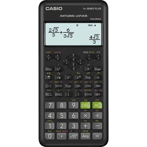 Számológép tudományos 252 funkcióss Casio FX 350ES Plus 2 fekete