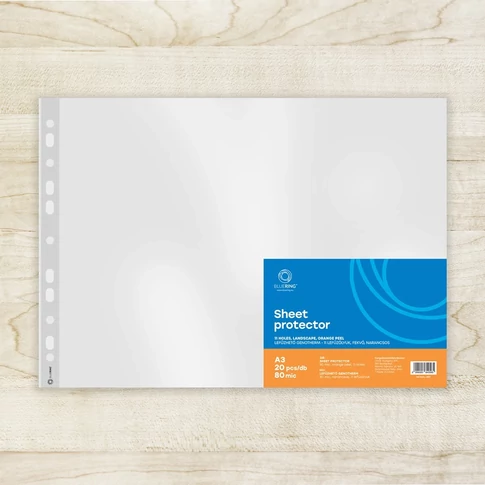 Bluering® A3 fekvő genotherm, 80 mikron, narancsos (matt) felület, lefűzhető, 20 db-os csomag