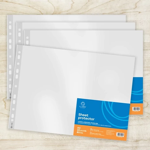 Bluering® A3 fekvő genotherm, 80 mikron, narancsos (matt) felület, lefűzhető, 20 db-os csomag