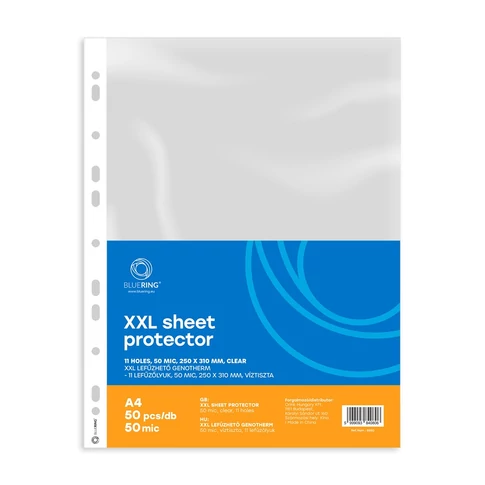 Extra széles Bluering A4 XXL lefűzhető genotherm víztiszta 250x310 mm méretben irodai használatra