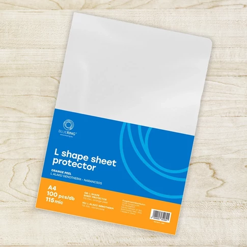 A4 dokumentumtartó genotherm L 115 mikron narancsos felület Bluering 100 db/csomag